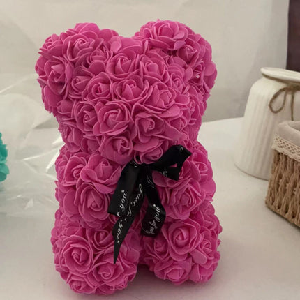Artificial Flower Rose Bear Decoration for Lasting Memories | Romantic Gift for Valentine's Day and Anniversaries