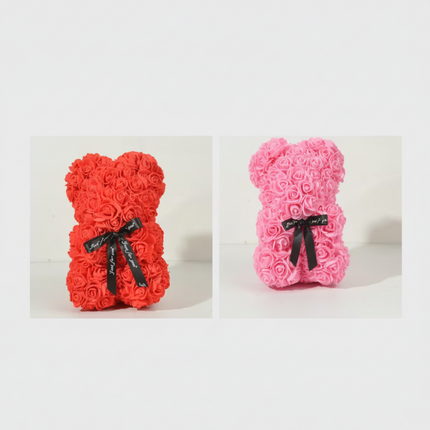 Artificial Flower Rose Bear Decoration for Lasting Memories | Romantic Gift for Valentine's Day and Anniversaries