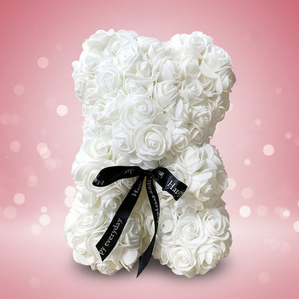 Artificial Flower Rose Bear Decoration for Lasting Memories | Romantic Gift for Valentine's Day and Anniversaries