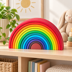 Montessori Toy for Toddlers, Rainbow Stacking Toy with 12 Arches, Educational Stacking Blocks for Open Ended Play_00