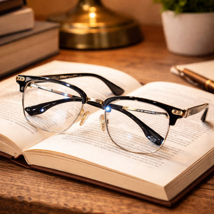 Reading Glasses with Classic Frame and Anti-Glare Coated Lenses | Lightweight Eyewear for Comfortable Close Viewing