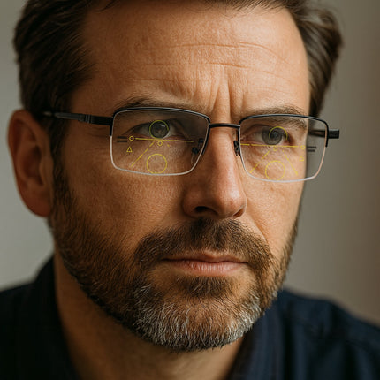 Progressive Reading Glasses with Photochromic Lenses & Titanium Frame | Versatile Vision Support for Daily Use