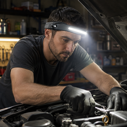 Rechargeable LED Headlamp with Adjustable Strap | Lightweight Hands-Free Lighting for Outdoor Activities