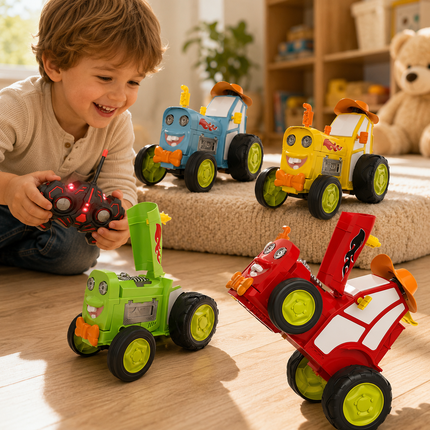 Remote Control Stunt Car with Rechargeable Battery & Light Display | Indoor Flip Vehicle for Active Play