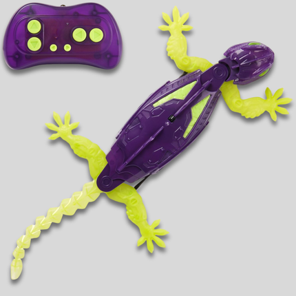 Remote Control Glow Lizard Toy with LED Eyes | Crawls on Walls for Interactive Fun