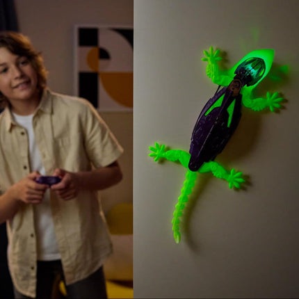 Remote Control Glow Lizard Toy with LED Eyes | Crawls on Walls for Interactive Fun