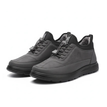 Mens Sneakers for Winter, Water Repellent Padded Sneakers with Plush Lining and Elastic Laces, Lightweight Sneakers