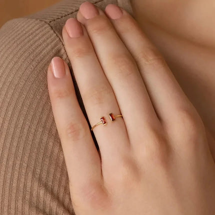 Adjustable Birthstone Ring with Multicolor Stones | Meaningful Gift for Mother's Day and Special Occasions