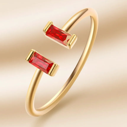 Adjustable Birthstone Ring with Multicolor Stones | Meaningful Gift for Mother's Day and Special Occasions