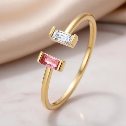 Adjustable Birthstone Ring with Multicolor Stones | Meaningful Gift for Mother's Day and Special Occasions