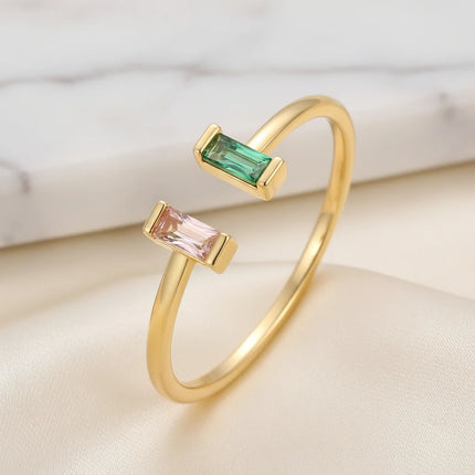 Adjustable Birthstone Ring with Multicolor Stones | Meaningful Gift for Mother's Day and Special Occasions