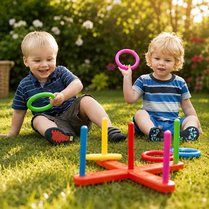 Ring Toss Outdoor Game Set with Portable Design | Fun Group Activity for Family Gatherings and Parties