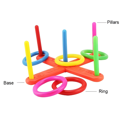 Ring Toss Outdoor Game Set with Portable Design | Fun Group Activity for Family Gatherings and Parties