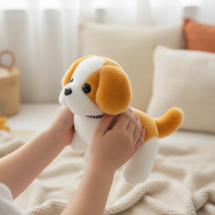 Interactive Robot Dog Toy with Walking & Barking Features | Engaging Plush Puppy for Kids' Playtime