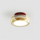 Flush Mount Ceiling Light, Retro Glass LED Ceiling Light Fixture, Small Bedroom Ceiling Lamp for Dining Room_16