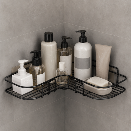 Corner Shelf for Shower, Drill Free Shower Caddy, Rustproof Adhesive Bathroom Shelves for Bathroom Storage_02