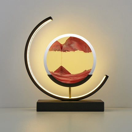 LED Table Lamp with Dynamic 3D Sand Art | 360° Rotation for Mesmerizing Ambient Lighting