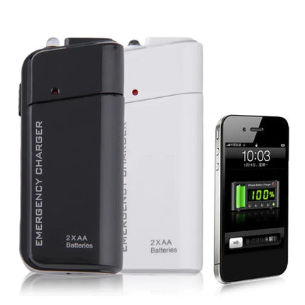 Portable Charger AA Battery Powered, Portable Power Bank for Travel and Camping, Emergency Portable Phone Charger