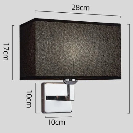 Wall Lamp with LED Reading Arm & Fabric Shade | Modern Dual Lighting Design for Bedside Comfort