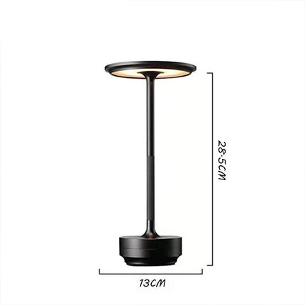 Rechargeable LED Table Lamp with Touch Control Dimming | Elegant Aluminium Design for Warm Ambient Light