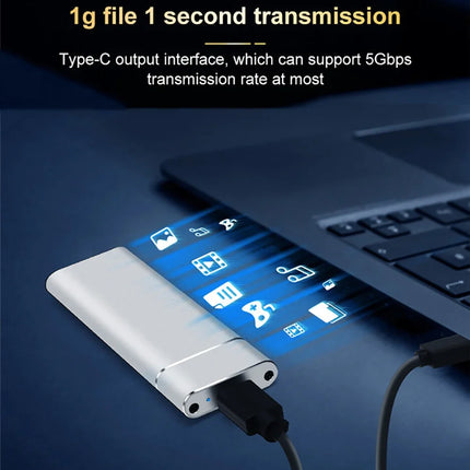 External Hard Drive Portable SSD Enclosure for M.2 Drives | Compact USB 3.1 Case Supporting Up to 4TB Storage