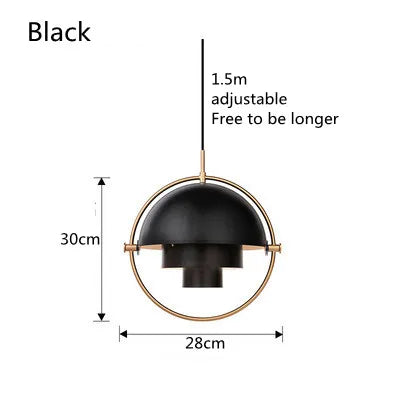 Nordic Pendant Light with Adjustable Height and Sculptural Design | Contemporary Metal Lamp for Elegant Interiors