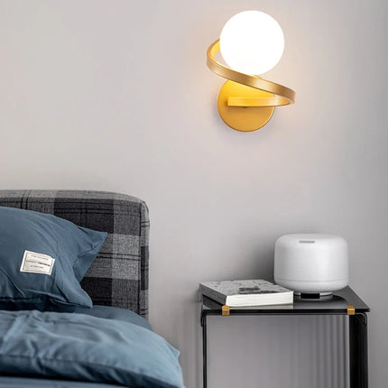 Modern Wall Light with Dual LED Globes | Sculptural Design for Soft Ambient Illumination