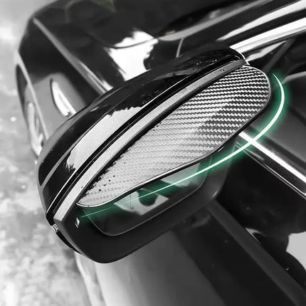 Car Mirror Rain Guard Visor with Peel and Stick Adhesive Backing for Side Mirrors, No Tools Needed to Fit