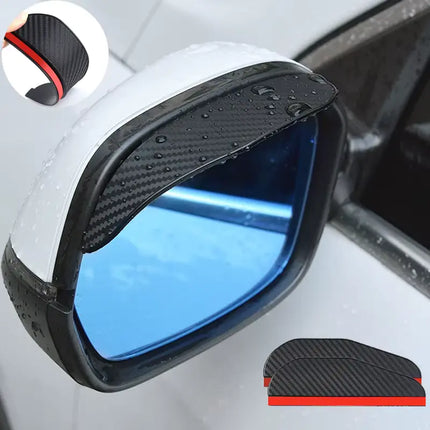 Car Mirror Rain Guard Visor with Peel and Stick Adhesive Backing for Side Mirrors, No Tools Needed to Fit