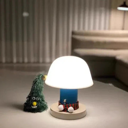 Mushroom Table Lamp with Rechargeable LED Light | Touch Control Dimming for Soft Ambient Atmosphere