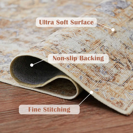 Area Rug for Living Room, Foldable Oriental Carpet with Non Slip Backing, Kitchen Rug and Bedroom Rug for Entryway_07