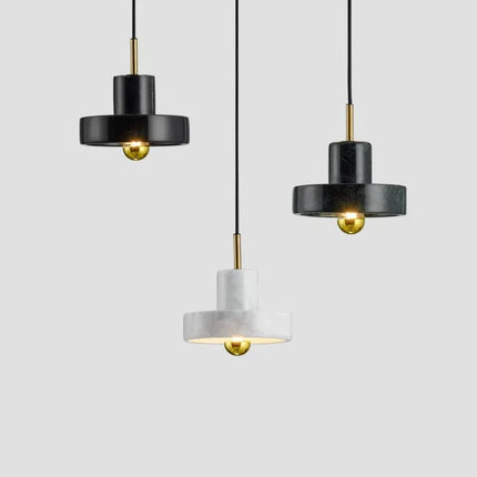 Natural Marble Pendant Lamp with Sculptural Design | Unique Postmodern Lighting for Luxurious Ambiance