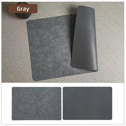 Double-Sided Faux Leather Placemats with Heat Resistance | Waterproof & Elegant Design for Dining Tables