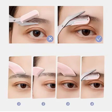 Eyebrow and Eyelash Grooming Kit for At Home Brow Shaping and Lash Care, Compact Beauty Tool Set for Daily Routines