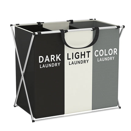 Multi-Section Laundry Hamper with Foldable Design & Durable Frame | Efficient Sorting for Modern Homes