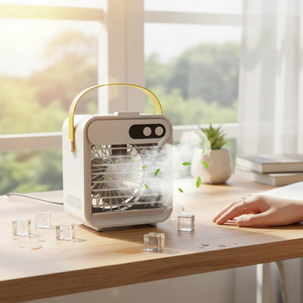 Portable Air Conditioner Mini Mist Humidifier with Quiet Operation | Personal Cooling for Small Spaces