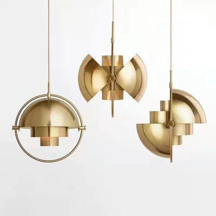 Nordic Pendant Light with Adjustable Height and Sculptural Design | Contemporary Metal Lamp for Elegant Interiors