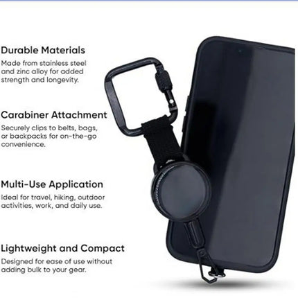 Phone Belt Holder Retractable, Anti Theft Phone Strap with Belt Clip and Quick Retract Wire – image 6