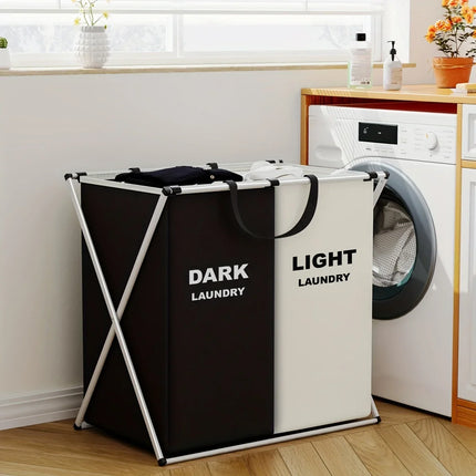 Multi-Section Laundry Hamper with Foldable Design & Durable Frame | Efficient Sorting for Modern Homes