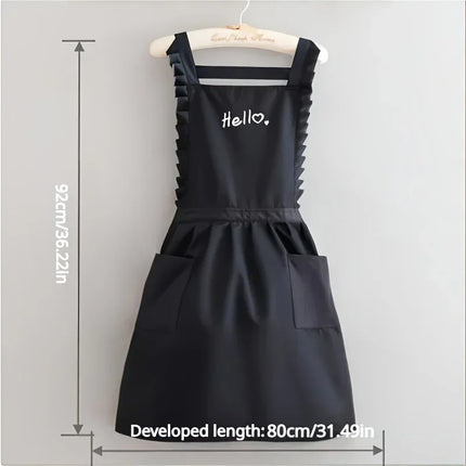 Waterproof Work Apron with Princess Style Design | Floral Print for Restaurants and Gardening