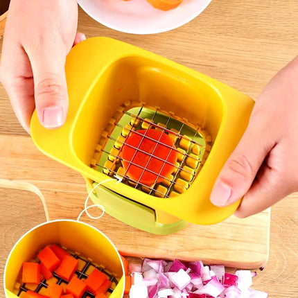 Vegetable Dicer and Chopper with Stainless Steel Blades | Efficient Food Prep for Quick Meal Preparation