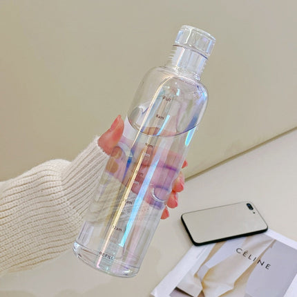Glass Water Bottles with Time Marker, Reusable Glass Water Bottle for Travel