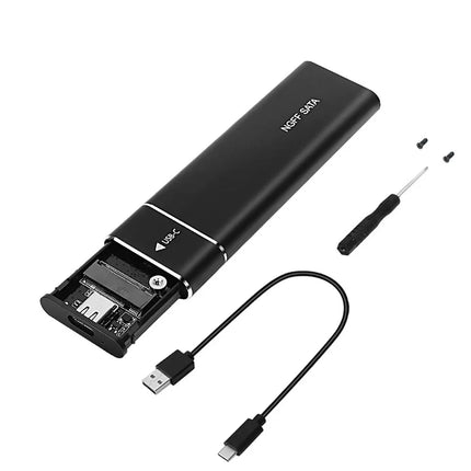 External Hard Drive Portable SSD Enclosure for M.2 Drives | Compact USB 3.1 Case Supporting Up to 4TB Storage