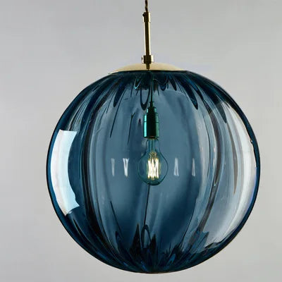 Modern Glass Ball Pendant Light with Hand-Blown Shade | Ambient Illumination for Dining Rooms and Bedrooms