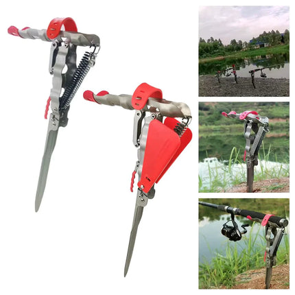 Spring-Loaded Fishing Rod Holder with Adjustable Angle | Durable Design for Stable Casting