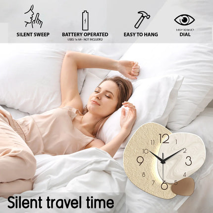 Silent Quartz Wall Clock with Modern Decorative Design | Stylish Timepiece for Living Rooms and Bedrooms
