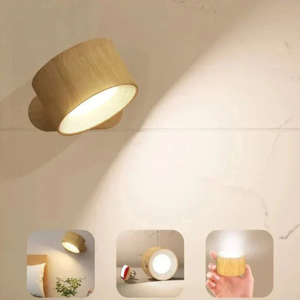 USB Rechargeable LED Wall Light with Touch & Remote Control | Cordless Modern Lamp for Any Space
