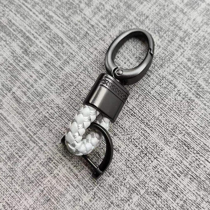 Braided Keychain for Car Keys, Woven Neck Key Lanyard, Key Ring with Long Loop for Belt