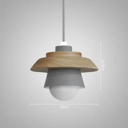 Nordic Wood Pendant Light with Warm Diffused Glow | Playful Macaron Design for Modern Home Decor