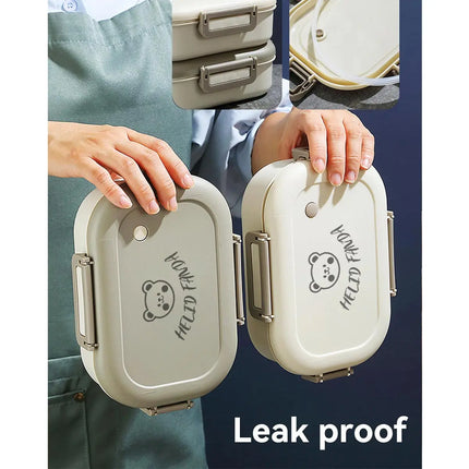 Portable Bento Lunch Box with 3 Removable Compartments | Leak-Proof Design for Kids and Adults on the Go